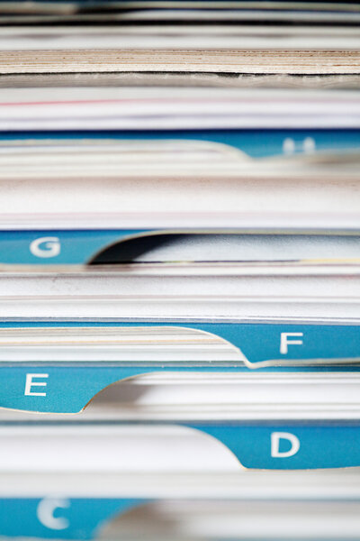 Holder with full of business cards