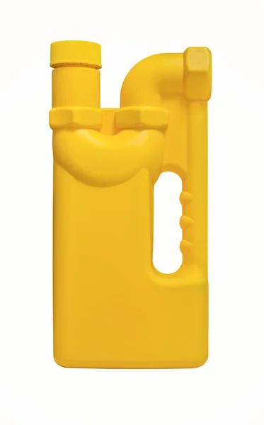 Κίτρινο μπουκάλι πλαστικό καθαρότερο διαρροή — Φωτογραφία Αρχείου