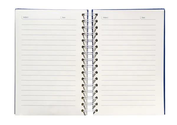 Un cuaderno en espiral — Foto de Stock