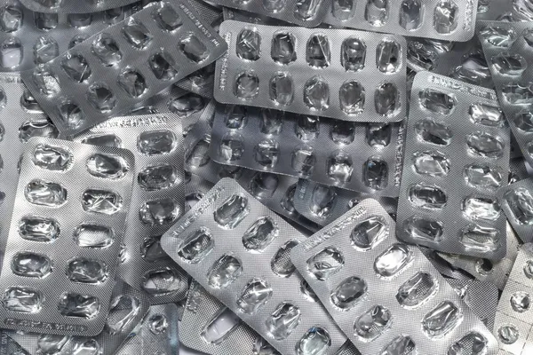 Stack of empty pills — Stock Photo, Image