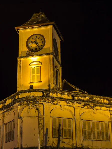 Old clock tower at night — Stock Photo, Image