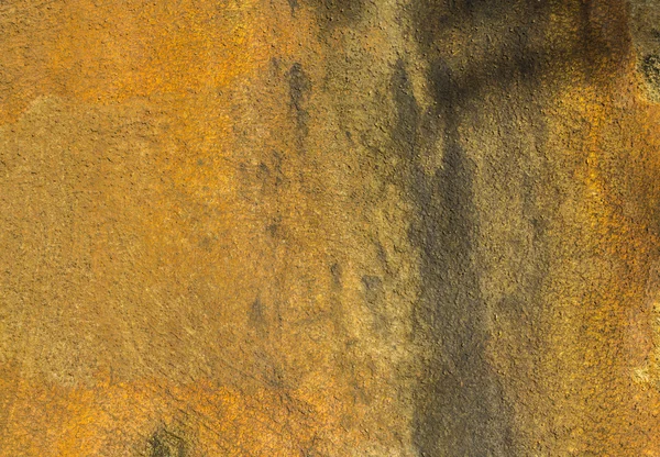 Grunge stained of yellow concrete wall background — Stock Photo, Image