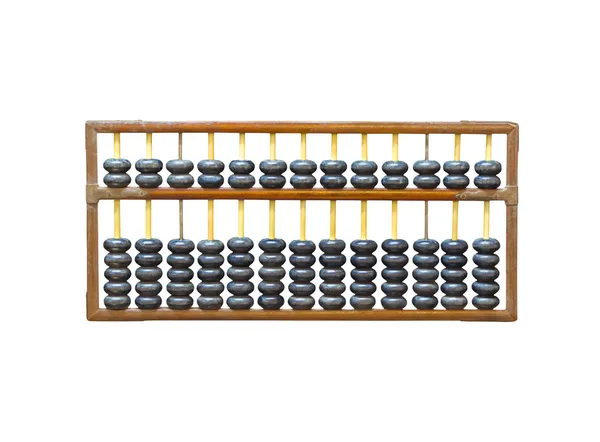 Beyaz üzerine eski ahşap abacus — Stok fotoğraf