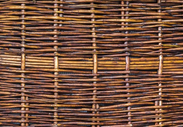 Wooden woven wicker texture — Stock Photo, Image