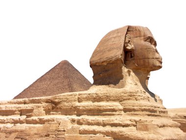 Pyramid and Sphinx at Giza clipart