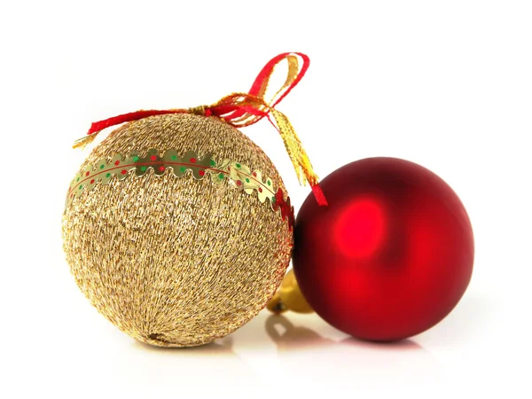 Weihnachtsdekoration in rot und gold — Stockfoto