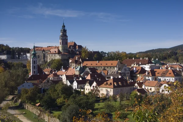 Chateau Tower in Cesky Krumlov Stock Photo