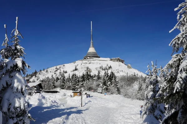 Transmitter Jested in winter — Stock Photo, Image
