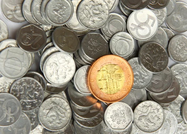 Old and new Czech money — Stock Photo, Image