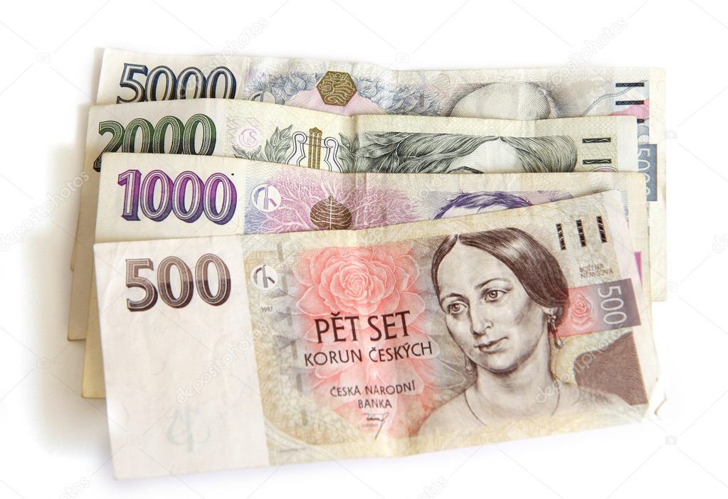 old and new Czech money
