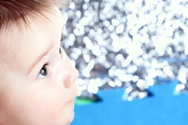 Newborn with uncertain view — Stock Photo, Image