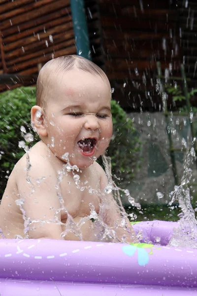 Child in swimming-pool — Stock Photo, Image