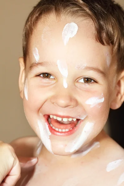 Baby with chicken pox rash — Stock Photo, Image