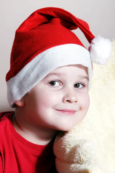 Child with Christmas hat — Stock Photo, Image