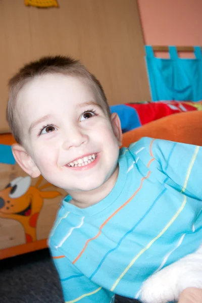 Detail of face boy at home — Stock Photo, Image