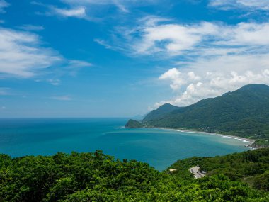 East coast of Taiwan with amazing ocean and mountain views in Hualien, Taiwan.