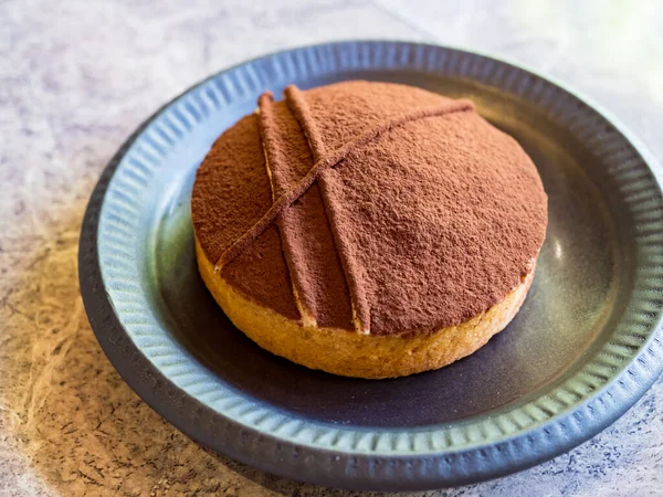 Läcker Italiensk Dessert Tiramisu Kaka Choklad Och Kakao — Stockfoto