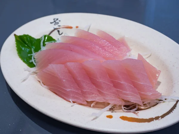 Delicioase Japoneze Proaspete Fructe Mare Crude Pește Spadă Sashimi — Fotografie, imagine de stoc