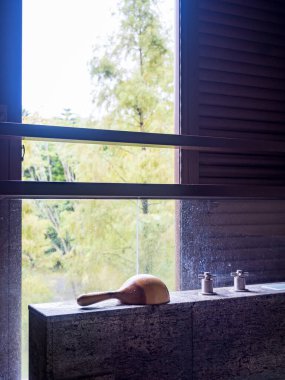 Kaplıcada banyo dekorasyonu.