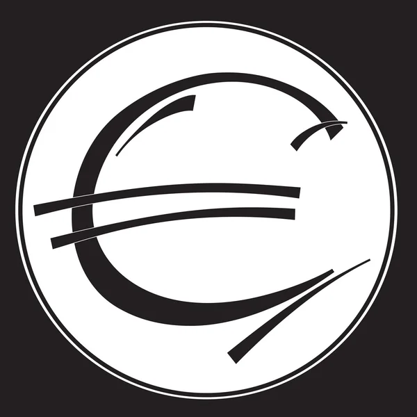 Euro simgesi vektör çizim