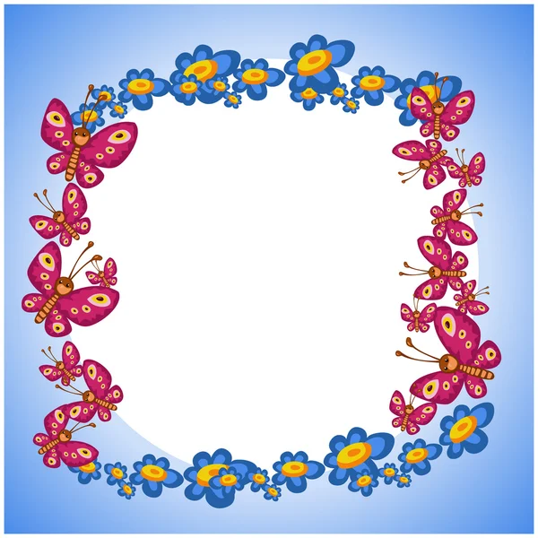 Fotoğraf çerçeve çiçek butterflie