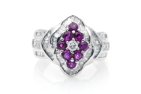 Ruby Diamond Ring — Fotografie, imagine de stoc