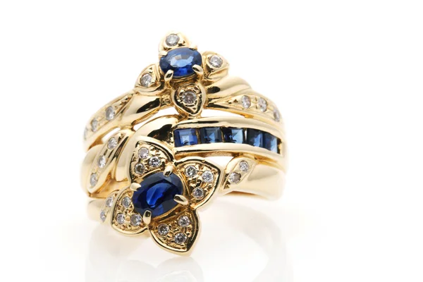 Sapphire Diamond Ring — Stock Photo, Image