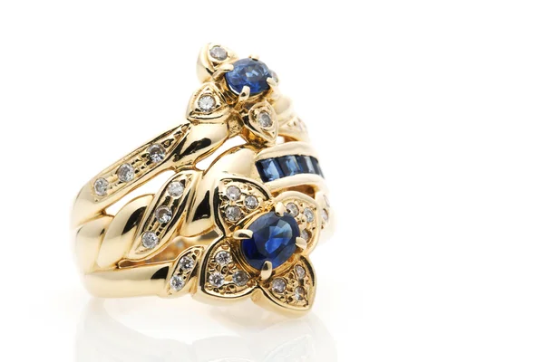 Sapphire Diamond Ring — Stock Photo, Image