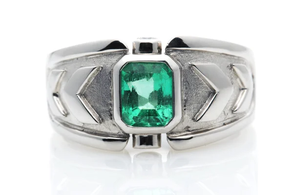 Emerald Diamond Ring — Stock Photo, Image