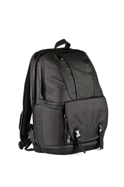 Великий чорний рюкзак з міцним кріпленням Ліцензійні Стокові Фото
