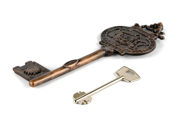 Uma chave grande e uma pequena — Fotografia de Stock