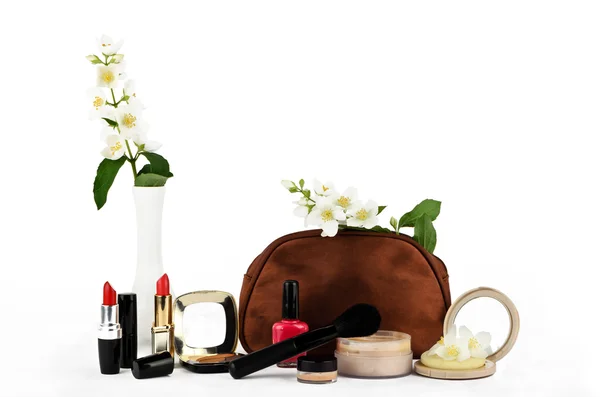 Cosmetic set on white background — Stock Photo, Image