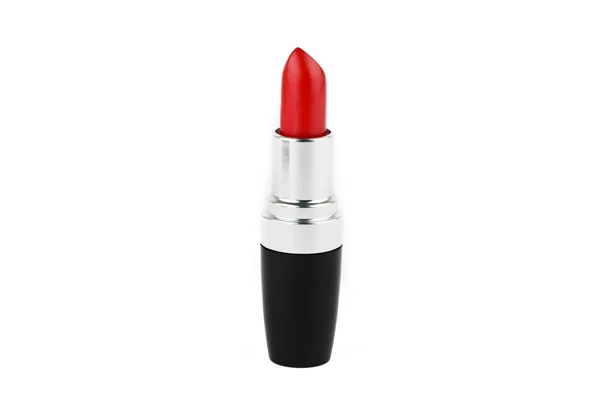 Red lipstick in black case — Stock Photo, Image