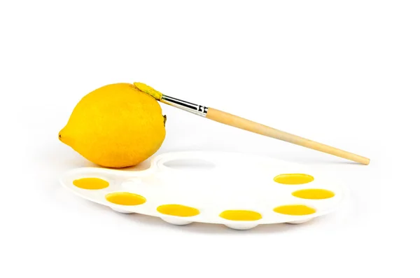 Un limone dipinto — Foto Stock