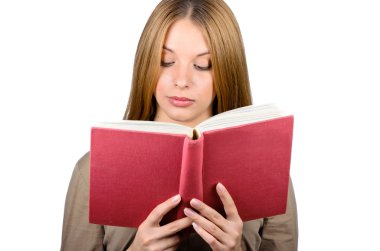 bir kitap ile güzel bir kadın