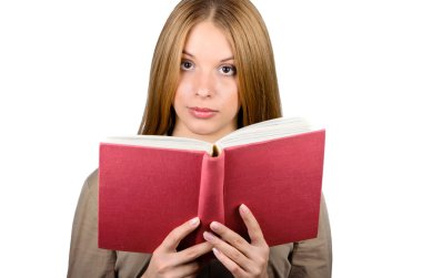 bir kitap ile güzel bir kadın