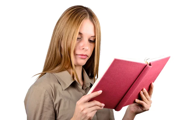 Bella donna con un libro — Foto Stock