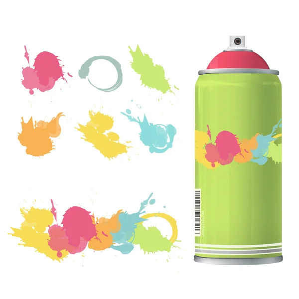 Spray färg med graffiti droppe. vektor design. — Stock vektor