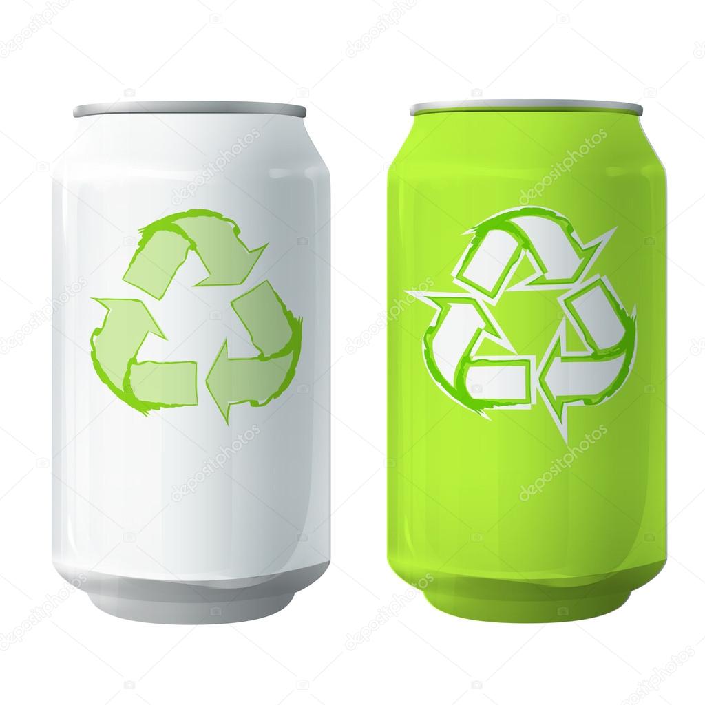 Tin with recycling icon. Vector design. Stock Vector by ©luismolinero  20140055, image size:1024x1024