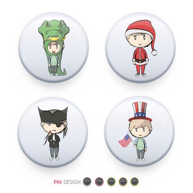 bir web düğme içinde giyinmiş. vektör çizim.