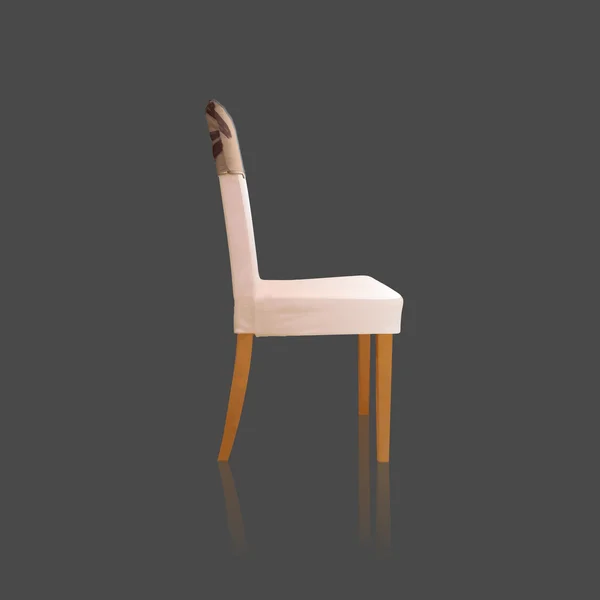 Enkel vit stol design med en grå bakgrund. vektor design. — Stock vektor