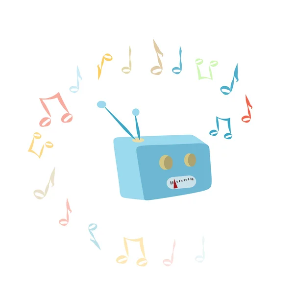 Radio sobre fondo aislado. Diseño vectorial . — Vector de stock