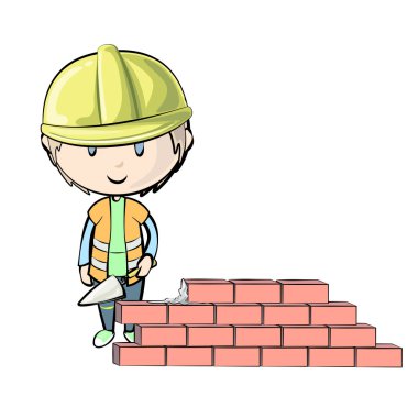 işçilerin çalışma nesnelerle. vektör tasarımı