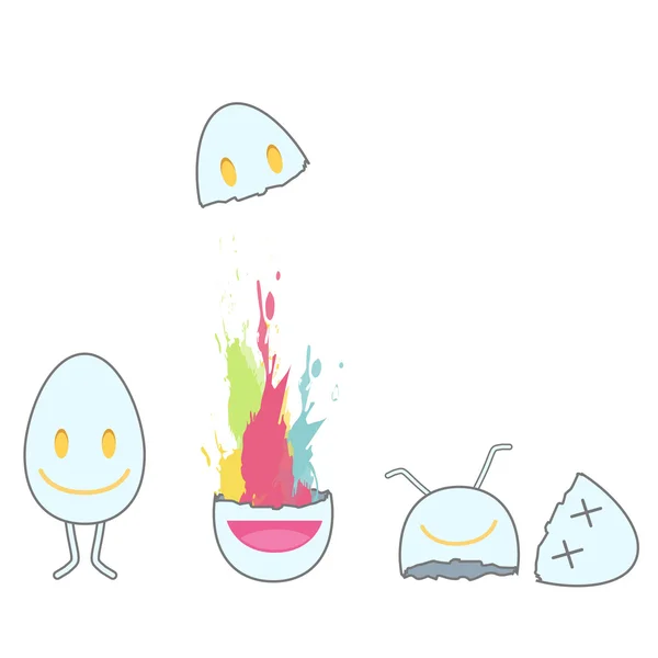 かわいい卵です。ベクトルのデザイン. — ストックベクタ