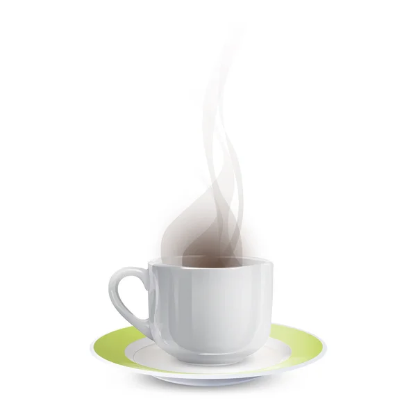 Beyaz fincan kahve ile. vektör tasarımı. — Stok Vektör