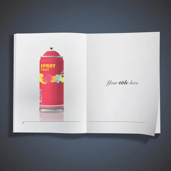 Spray stampato sul libro. Design vettoriale . — Vettoriale Stock