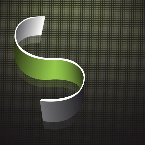 Abstracte achtergrond met groene gebogen lijn. vector ontwerp. — Stockvector