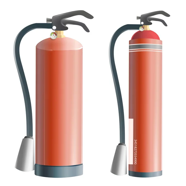 Collection of realistic extinguisher. Vector design. — Stock Vector