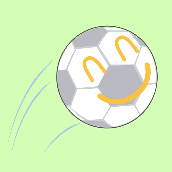 Pelota de fútbol sobre fondo verde. Diseño vectorial . — Archivo Imágenes Vectoriales