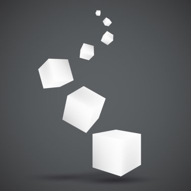 birkaç kutu beyaz. vektör tasarımı